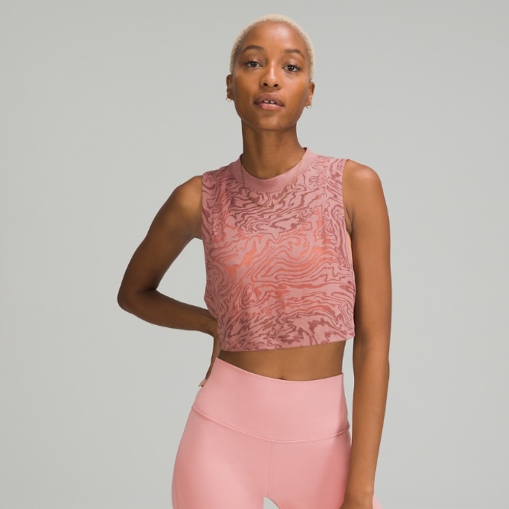 Lululemon All Yours Crop Tank in color “veil”